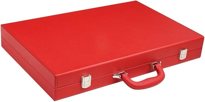 19-inch Premium Backgammon Set - Large Size - Red Board