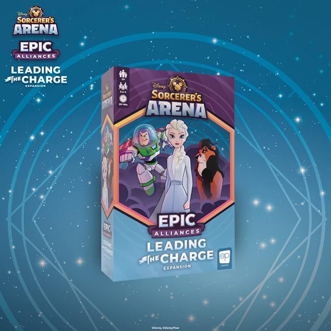 Disney Sorcerer’s Arena: Epic Alliances Leading The Charge Expansion | Featuring Buzz Lightyear, Scar, and Elsa | Officially-Licensed Disney Strategy & Family Board Game