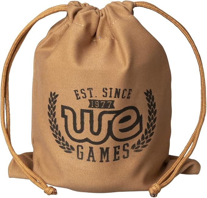 WE Games Professional, Handmade Dark Brown Leather Dice Cup Set - 5 Dice & Cloth Carry Bag