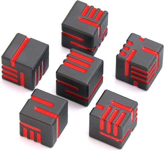 Metal D6 Dice, 6 Sided Die with Case Dice Set Great for DND Tabletop RPG Dungeons and Dragons Dice Collectors D&D Accessories Gifts (D6 Red)