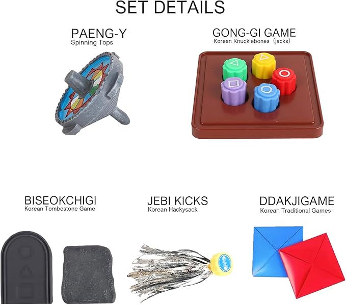 Gonggi Korean Game Traditional Fun and Interactive Gonggi Game for Relaxation, Coordination, and Social Entertainment Ideal for Game Lovers