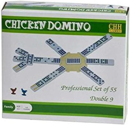 Professional Color Dot Chicken Dominoes with Centerpiece & Marker