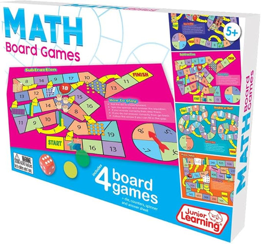 Junior Learning JL425 Math Board Games, Multi