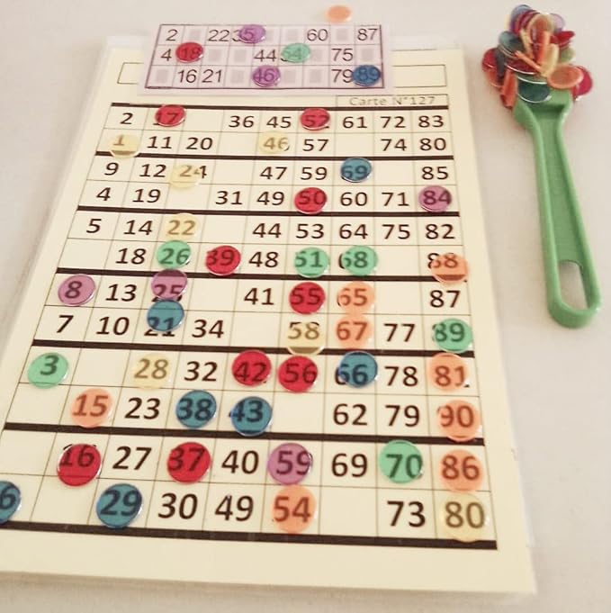 Magnetic Bingo Wand with 100 Metal Ringed Chips for Counting School/Game Chips Plastic Markers