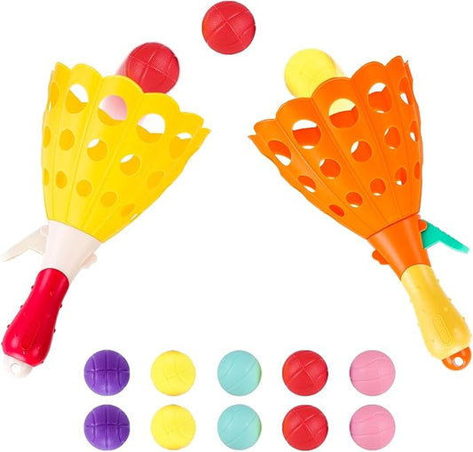 Kids Indoor Sports Outdoor Fun Party Game Toy with 2 Launch Baskets and 10 Balls, Birthday Gifts for 5 6 7 8 9 10 11 12 Year Old Boys Girls