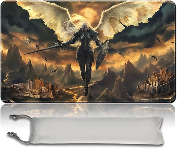 MTG Playmat 23.6x13.8 Inch Board Game Card Game Trading Card Game Mat Mouse Pad TCG Game Mat Stitched Edge Smooth Surface Rubber Base for Board Games,Card Showdown. (MTA14)