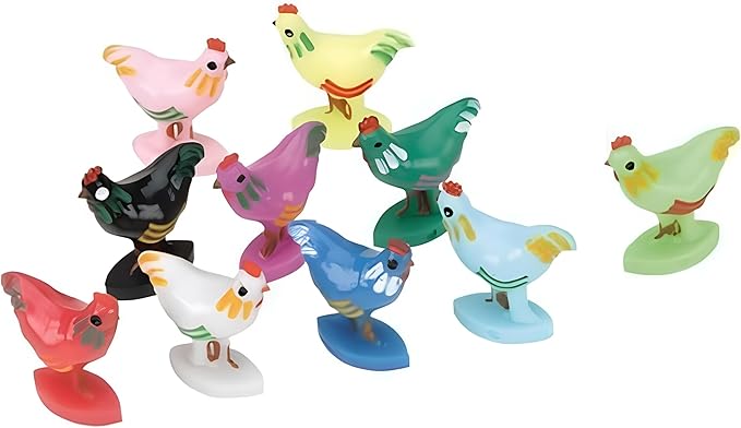 CHH Chicken Markers for Chicken Dominoes – Assorted Colors – Fun and Quality Game Accessories - 10 Pieces