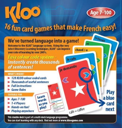 KLOO's Learn to Speak French Language Card Games Pack 1 (Decks 1 & 2)