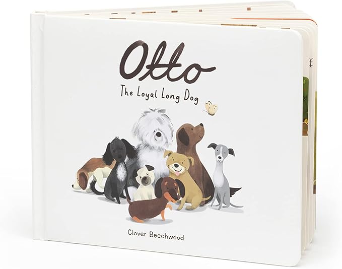 Jellycat Otto The Loyal Long Dog: A Baby Board Book Children's Book - Baby Gift