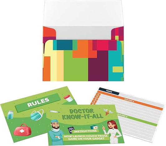 Couch Trivia Digital Game A Fun and Educational Game About Medicine with Virtual Host for Adults (Doctor Know-It-All)