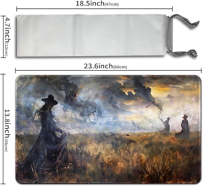 MTG Playmat 23.6x13.8 Inch Board Game Card Game Trading Card Game Mat Mouse Pad TCG Game Mat Stitched Edge Smooth Surface Rubber Base for Board Games,Card Showdown. (Mt74)