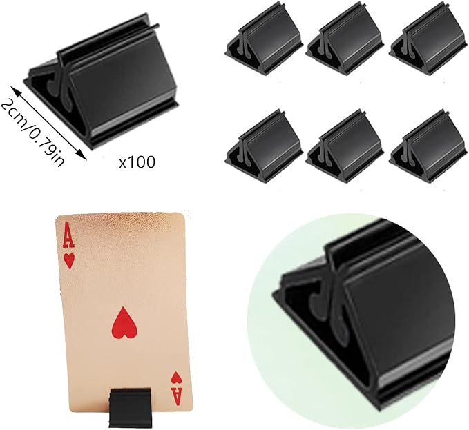 100Pcs Plastic Game Card Stands Board Markers Plastic Card Holder for Board Game,DIY Game Card,Party Favor,Home or Office Organization