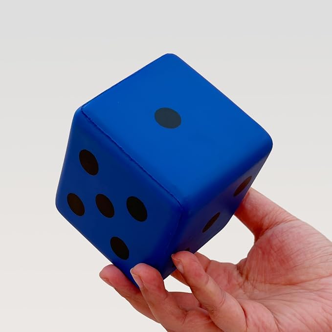 3.15 Inches Foam Dice Toy: A Fun-Filled, Kawaii Dices Educational Toy for Kid Board Game and Learning Sessions (Fortunate Blue)