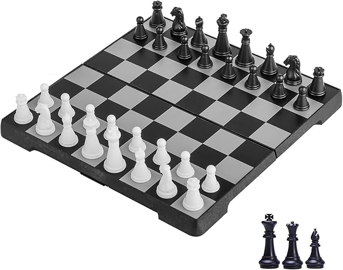Mini Chess Set, 6.5" Portable Folding Chess Board Magnetic Travel Chess Set for Kids and Adults