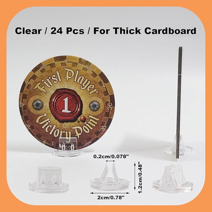 144 Pieces Game Card Stands with 100 Pieces White Blank Cards in Portable Container - Perfect Game Accessories for Tabletop & Board Games