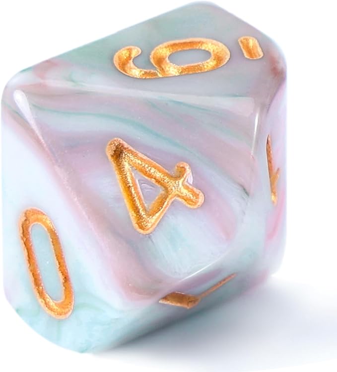 Role Playing Dice Set - 16mm Polyhedral DND Dice in Mixed Colors (Red, Dark Green, Light Green) - Perfect for Dungeons and Dragons, Tabletop Games, and Math Teaching