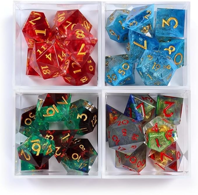 1985 Games Sharp Edge Polyhedral Dice Set – Mystery RPG Dice for Dungeons & Dragons & Tabletop RPGs | Pack of 6