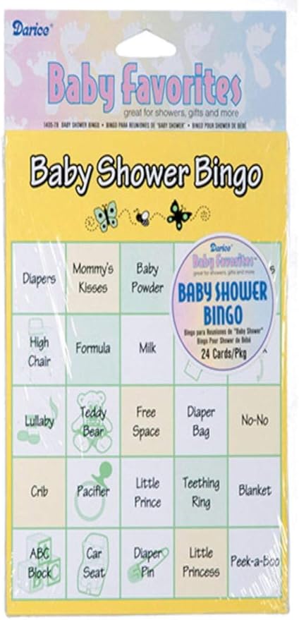 Darice Baby Shower Bingo Game, 24 Pieces