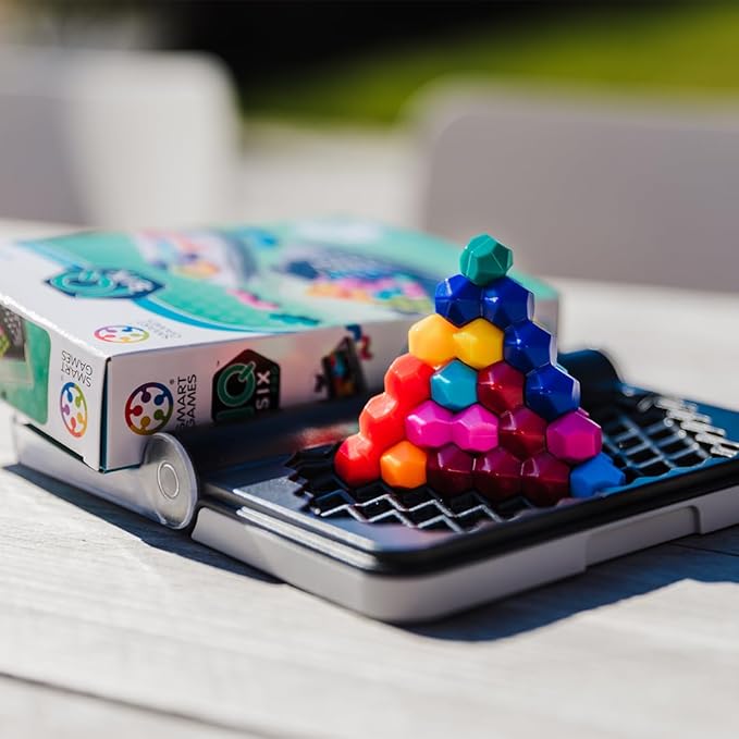 SmartGames IQ Six Pro Travel Game for Kids and Adults, a Skill-Building Brain Game - Brain Teaser for Ages 8 & Up, 120 Challenges in Travel-Friendly Case
