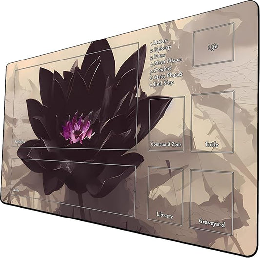 MTG Playmat, Game Play Mat for MTG TCG 24 x 14 inches Trading Card Inked Game Playmats with Storage Bag Smooth Rubber Surface Battle Game