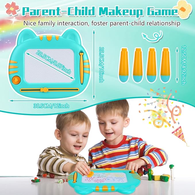 Magnetic Drawing Board for Toddlers 1-3, Toddler Toys 2-3, Magna Mess Free Doodle Board Pad Learning Toy, Etch A Colorful Sketch Educational Toys for 1 2 3 Year Old Boys Girls Christmas Birthday Gift