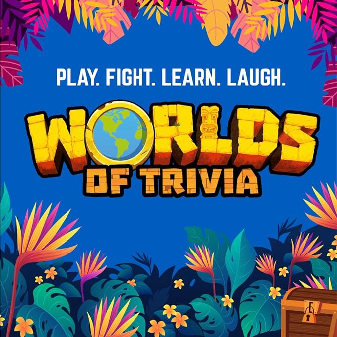 Worlds of Trivia - Family Board Game - 2 to 4 Adult & Teen Players - Fun Facts & General Knowledge
