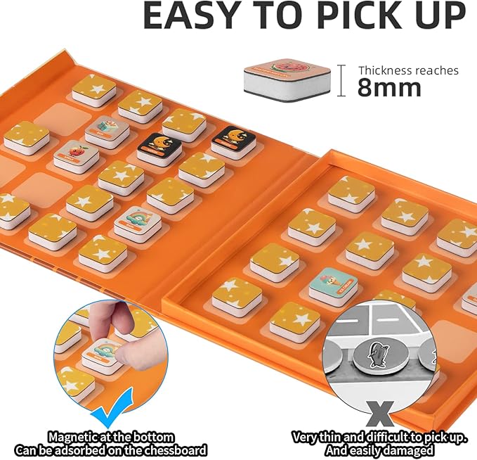 Magnetic Matching Memory Game for Kids 3-8 - Perfect Travel Toy for Toddlers - Fun Road Trip & Airplane Activity - Camping Game Essentials.