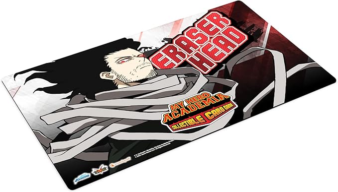 Asmodee Jasco My Hero Academia Collectible Card Game Series 3 Eraser Head PLAYMAT | 18" by 24" Rubber Game Mat | Ages 14+ | 20-30 Minutes | Made by Jasco Games