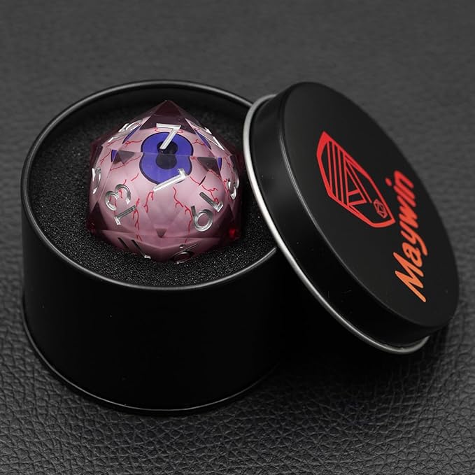 Liquid Core Dragon Eye Dice Single D20,DND RPG Dice,33mm Dragon Eye D20 for Role Playing Table Games