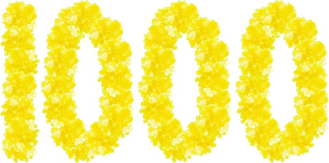 Regal Bingo Plastic Bingo Chips 1000 Pcs - Clear Transparent Counters Game Chips Set for Board Game - Fun Family Bingo Night - 3/4 Inch Yellow Color