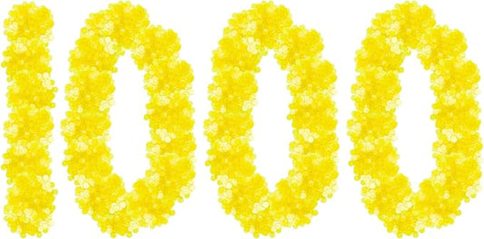 Regal Bingo Plastic Bingo Chips 1000 Pcs - Clear Transparent Counters Game Chips Set for Board Game - Fun Family Bingo Night - 3/4 Inch Yellow Color