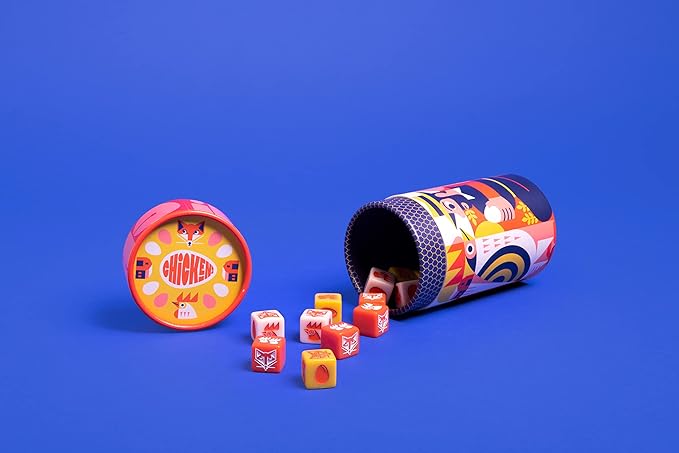 Keymaster Games Chicken! - A Fast-Paced Dice Game | Ideal Fun and for Kids Parties, Teens, and Adults | Portable & Travel-Friendly | Perfect for Game Night, Family Fun, and Gift Giving