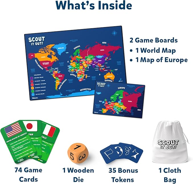 Skillmatics Board Game - Scout It Out, Guessing & Trivia Game for Families, Educational Toys, Card Games for Kids, Teens and Adults, Gifts for Boys and Girls Ages 7, 8, 9 and Up