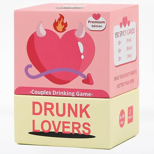 Drunk Lovers Premium Edition - Couples Games Couples Card Game for Date Night, 150 Cards with 4 Engaging Categories, Couple Games and Couples Games for Adults