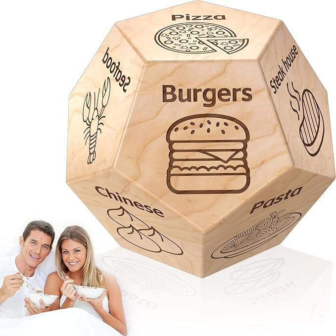 Food Dice Food Decision Games Date Night Dice Couples Gift for Him Her for Birthday Boyfriend Girlfriend Men Women Graduation Gifts 2025