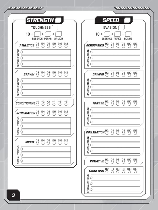 Renegade Game Studios Transformers Roleplaying Game Expanded Character Sheet Journal