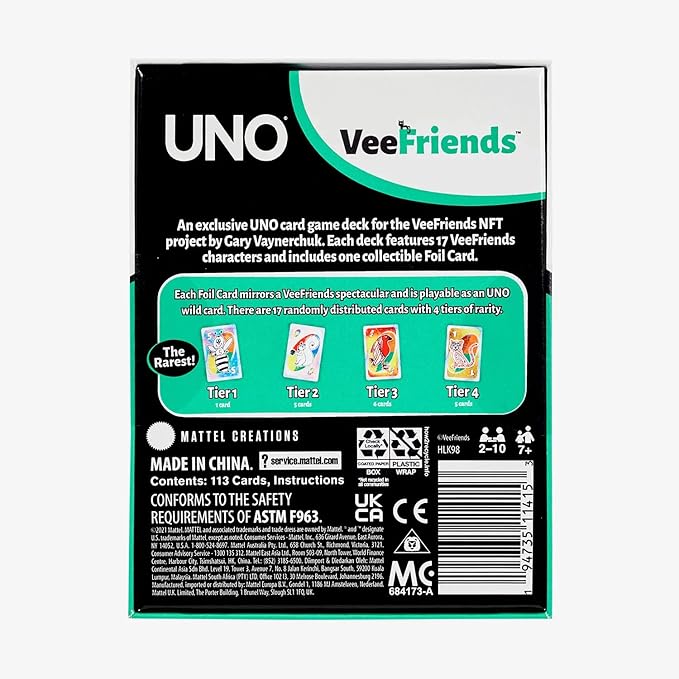 Mattel Creations VeeFriends UNO Card Game