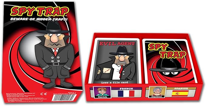 SPY Trap: Welcome to The Thrilling World of Espionage! Bluff Your Way Through a high Stakes Bidding Game. Crack Open a File to Reap The Rewards but Beware of The Hidden Traps.