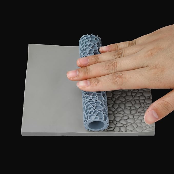 DND Terrain Texture Roller – Create Dungeons and Dragons Scenario Pieces, RPG Accessory Tools, Wargame Environments, and Tabletop Map Props with Realistic Texture - AS744B Wall Paving