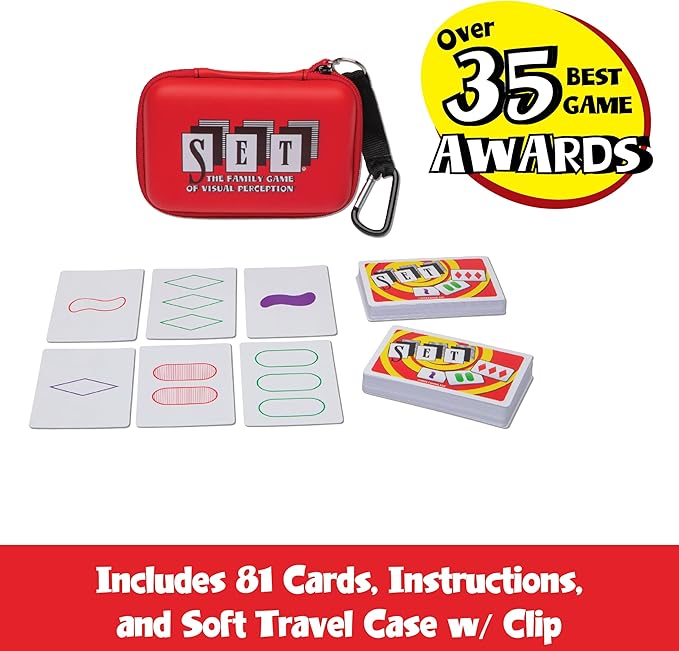 PlayMonster Set Card Games for Kids - Travel Case Bundle, Cards Included, Matching Game, Learning Games, Fun Family Games, Game Night, Travel Games, Memory Game, Learning Game, Multi-Player, Ages 6+