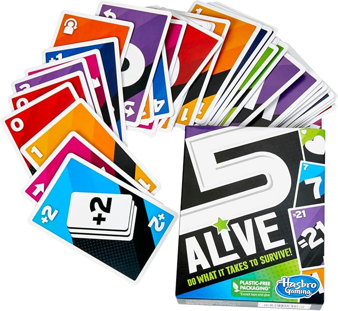 5 Alive Card Game, Fast-Paced Game for Kids and Families, Easy to Learn, Fun Family Game for Ages 8 and Up, Card Game for 2 to 6 Players