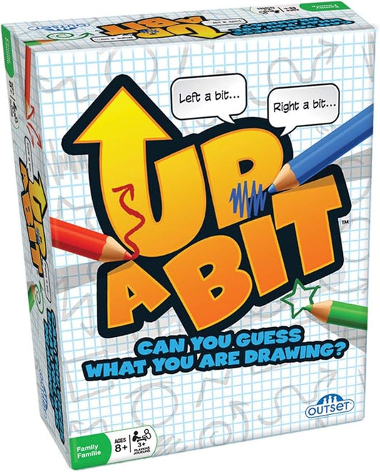 Outset Media Up a Bit Drawing Card Game - Describe an Object to Draw and Guess - Family Guessing Game Ages 8+ - Contains 100 Objects Cards, 250 Double Sided Grid Sheets