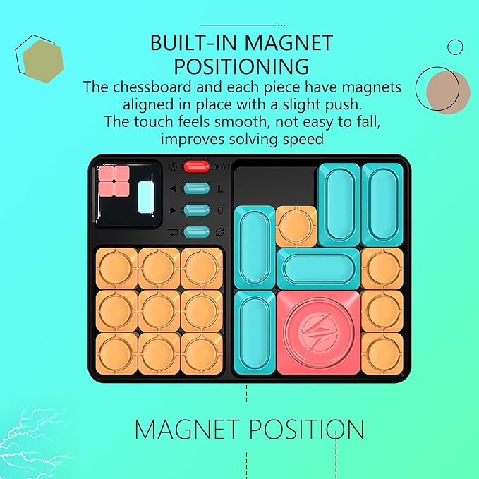 Super Slide Puzzle Games, Original 500+ Challenges Brain Teaser Puzzle, Electronic Puzzle，Travel Games Birthday Gifts for Boys Girls