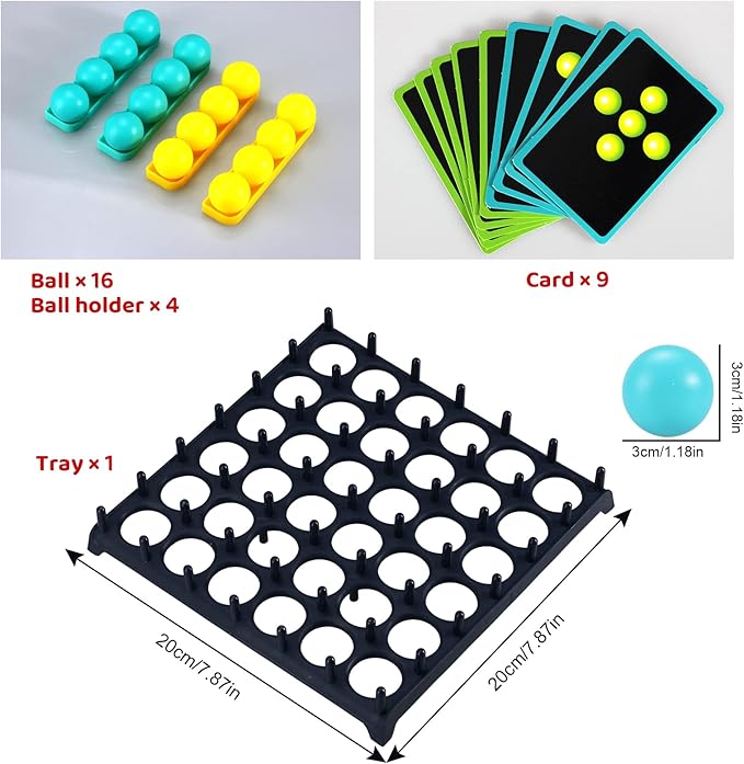 Bounce Ball Game, Board Games for 3-10 Year Olds, Family Games for Kids and Adults, Bounce Ball Game Fun Gifts for 3+ Year Old Boys Girls