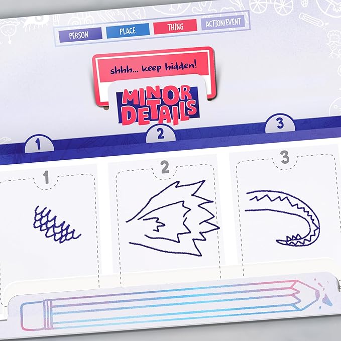 Minor Details Board Game | A Party Game for People Who Can’t Draw (Much) | Ages 13+| 3-6 Players | 20 Mins. | Fun Drawing Games for Adults and Teens