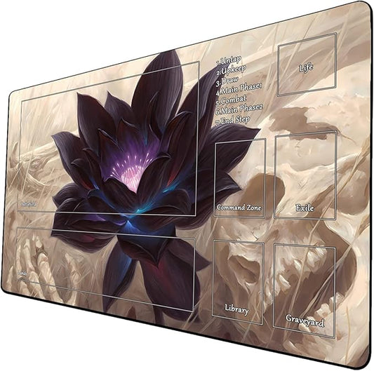 MTG Playmat, Game Play Mat for MTG TCG 24 x 14 inches Trading Card Inked Game Playmats with Storage Bag Smooth Rubber Surface Battle Game