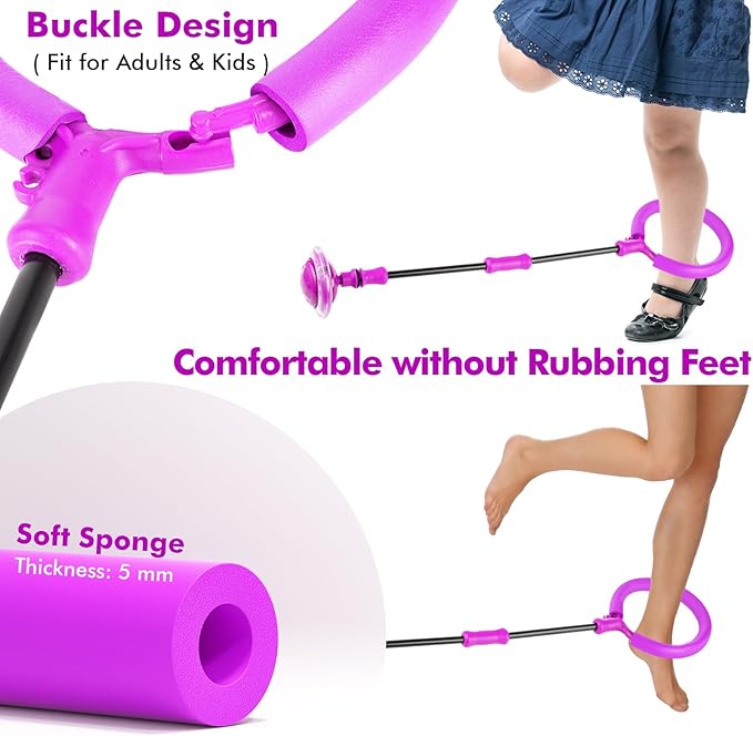 Amble Skip Ball for Kids - Ankle Skip Toy Jump Ball - Birthday Gift for Girls and Boys - Outdoor Indoor Toys for 5 6 7 8 9 10 Years Old Kids & Adults