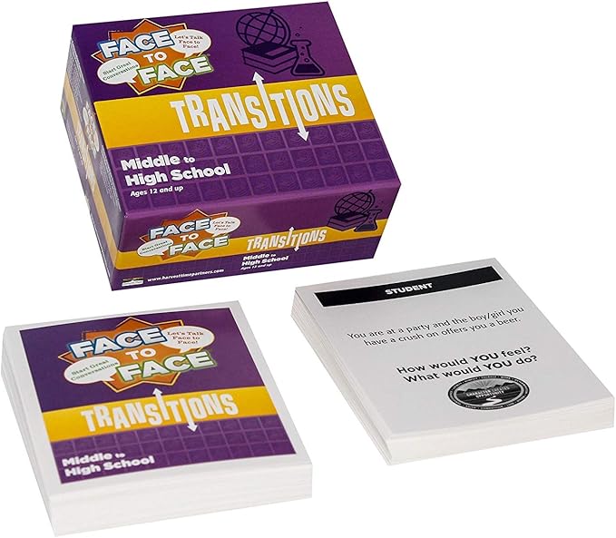 Face to Face Transitions Card Game (Middle to High School Edition) – Communication Development for Important Life Transitions, Ages 12 and Up