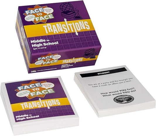 Face to Face Transitions Card Game (Middle to High School Edition) – Communication Development for Important Life Transitions, Ages 12 and Up