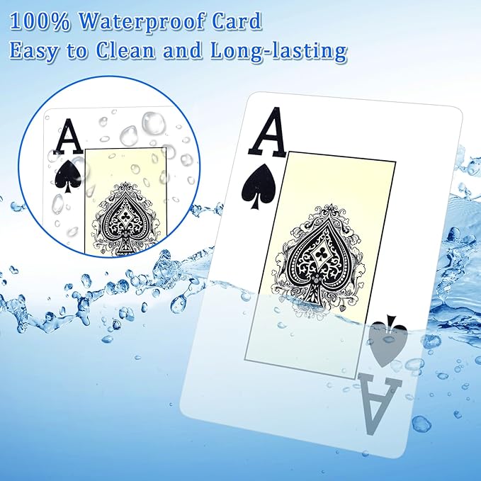 Pool Inflatable Game Table with Waterproof Playing Cards(35.5 inches×35.5 inches,Blue/White)